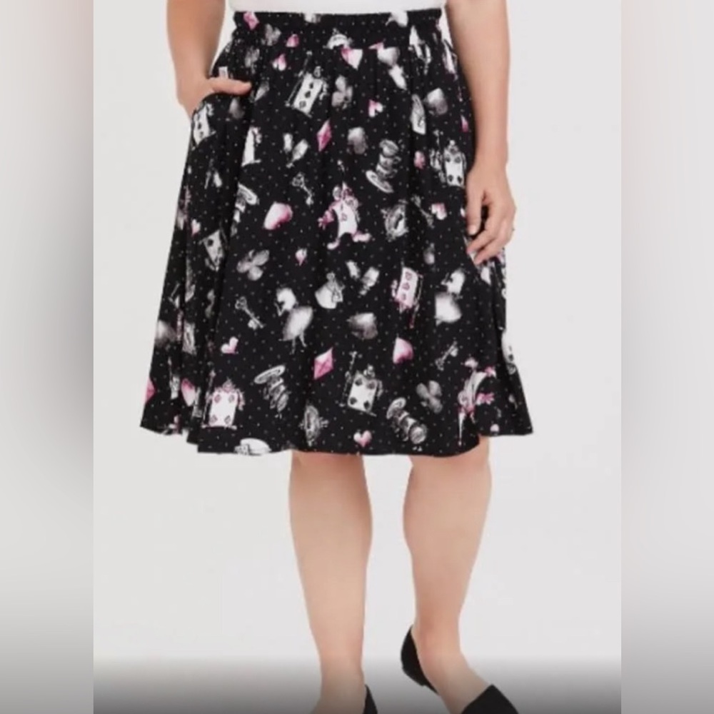 Disney alice in wonderland full length plus sized 2 2xl skirt